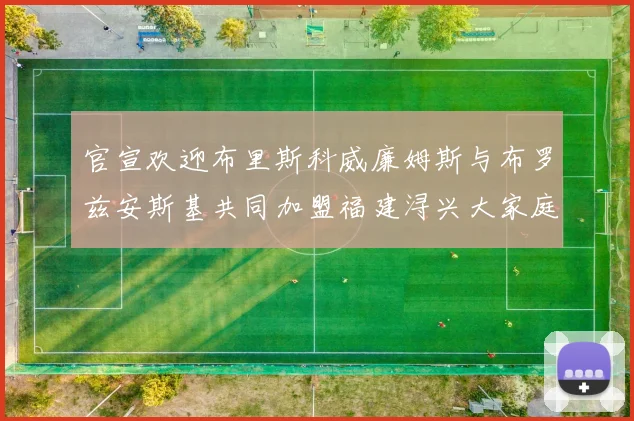 官宣欢迎布里斯科威廉姆斯与布罗兹安斯基共同加盟福建浔兴大家庭