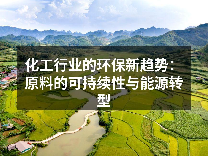化工行业的环保新趋势：原料的可持续性与能源转型